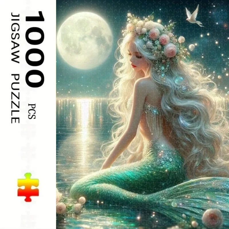 Mermaid Pattern New Style Educational Puzzle Difficult Challenge Leisure Decompression Jigsaw Puzzle