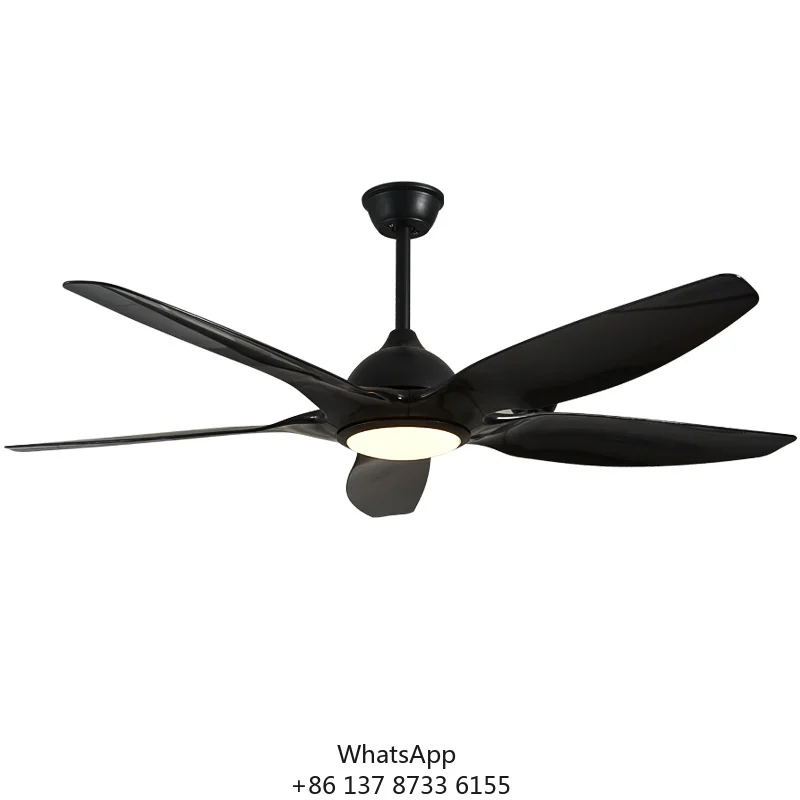 Model 60inch Modern Air Cooling Ceiling Fan With Light Remote Control For Household Use Made Of Plastic