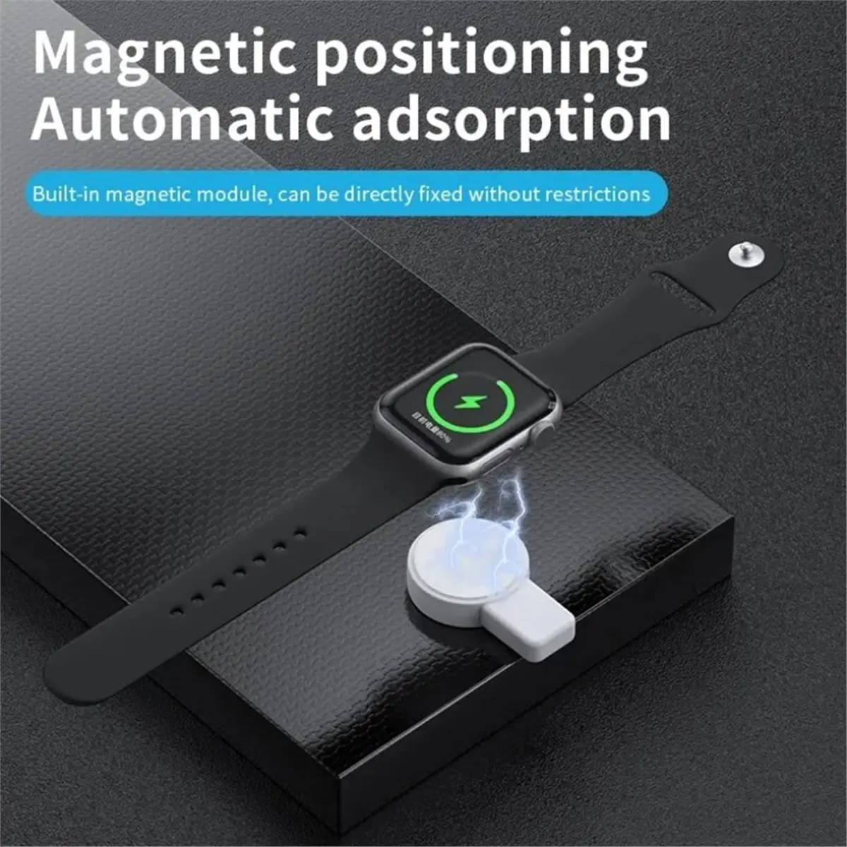 AS62 Magnetic Watch Wireless Charger for Watch 8 7 6 5 4 3 SE Ultra Dock Adapter Portable PD USB Fast Charging Station White view 4