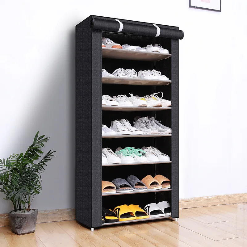 6/8/10 Lagen Stofdicht Schoenenkast Multilayer Minimalistische Geweven Schoenenrek Organizer Meubelen Ruimtebesparende Organizer