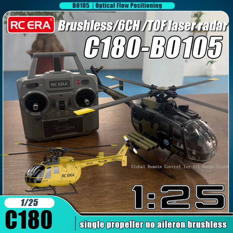 1:25 RC ERA C180 RC Helicopter BO105 6CH Brushless Optical Flow