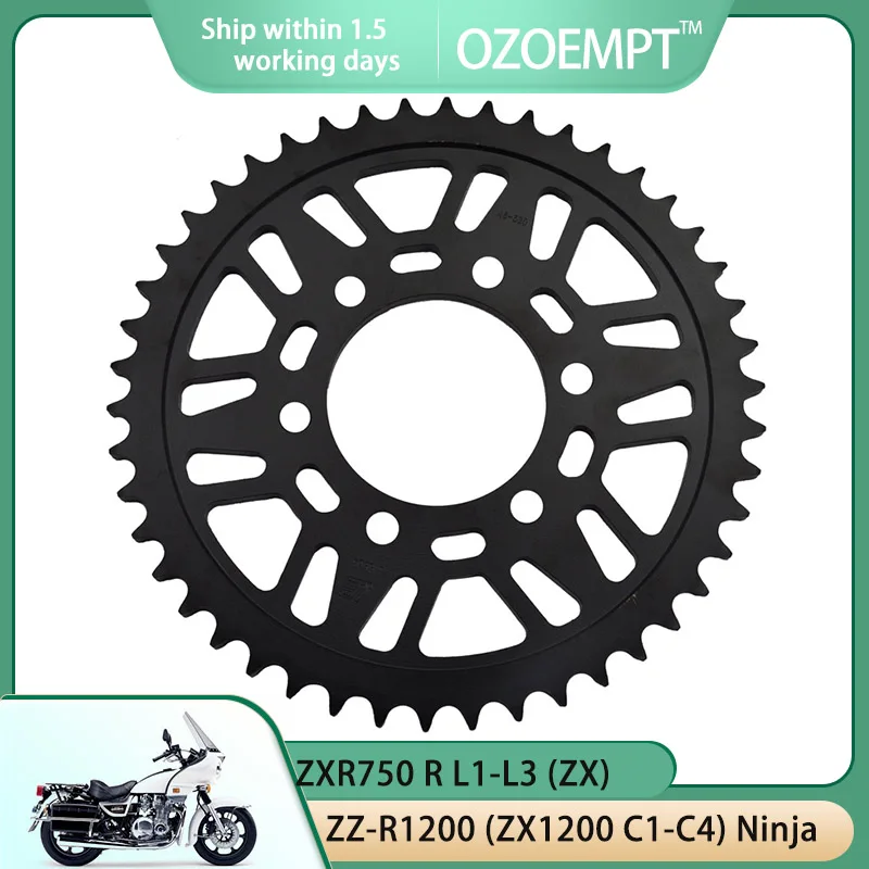 OZOEMPT 530-46T Motorcycle Rear Sprocket Apply to ZXR750 H2 (ZX)    KZ1000 P21 Police,P24 Police   ZX-12R (ZX1200 A1,A2) Ninja  