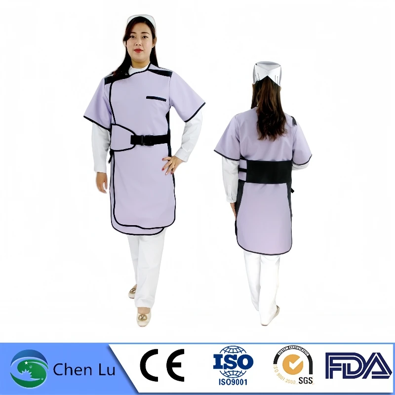Recommend x-ray, gamma ray protective 0.35/0.5mmpb apron ionizing radiation protection super soft lead short sleeved overcoat