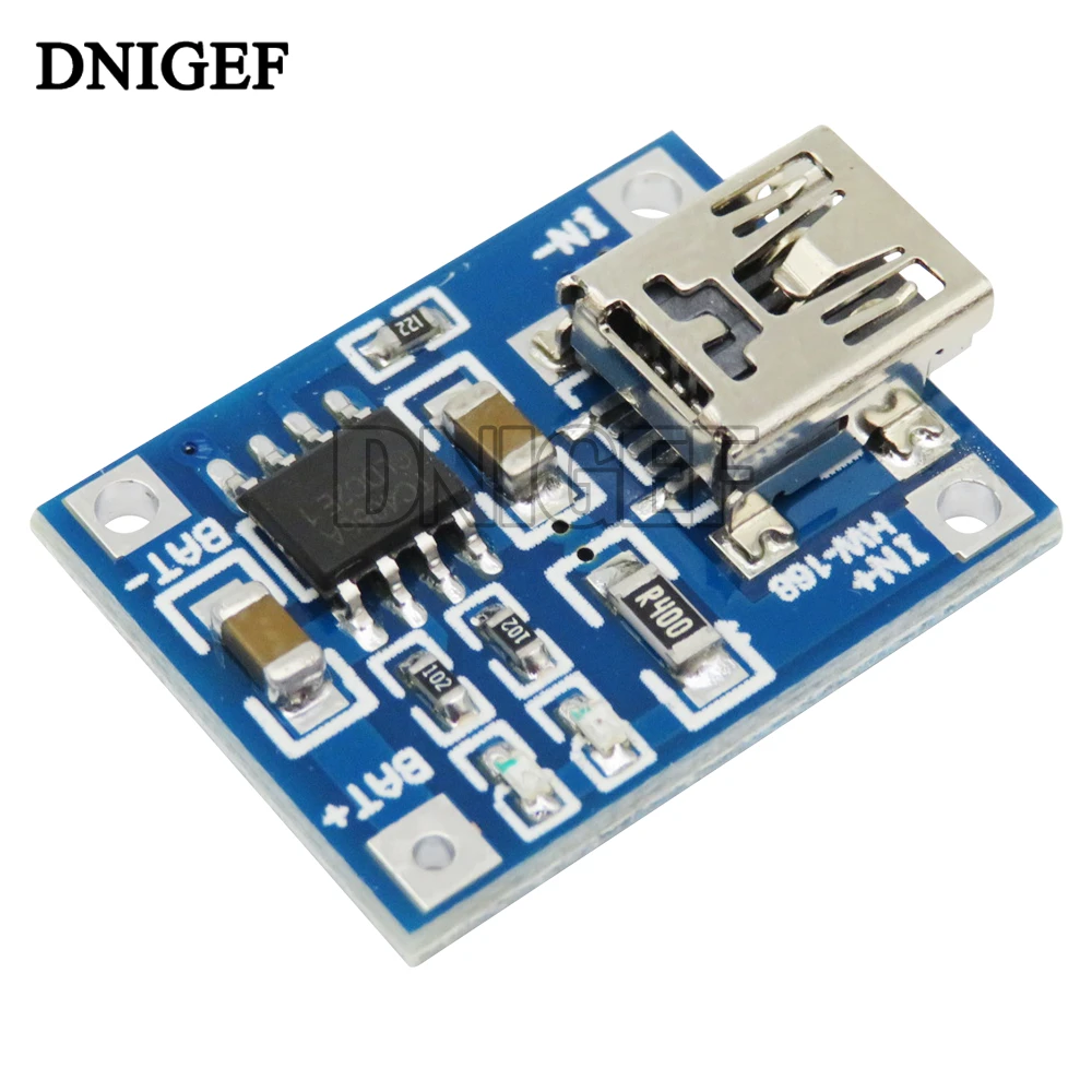 TYPE-C / Micro USB 5V 1A 18650 TP4056 Lithium Battery Charger Module Charging Board With Protection Dual Functions 1A Li-ion