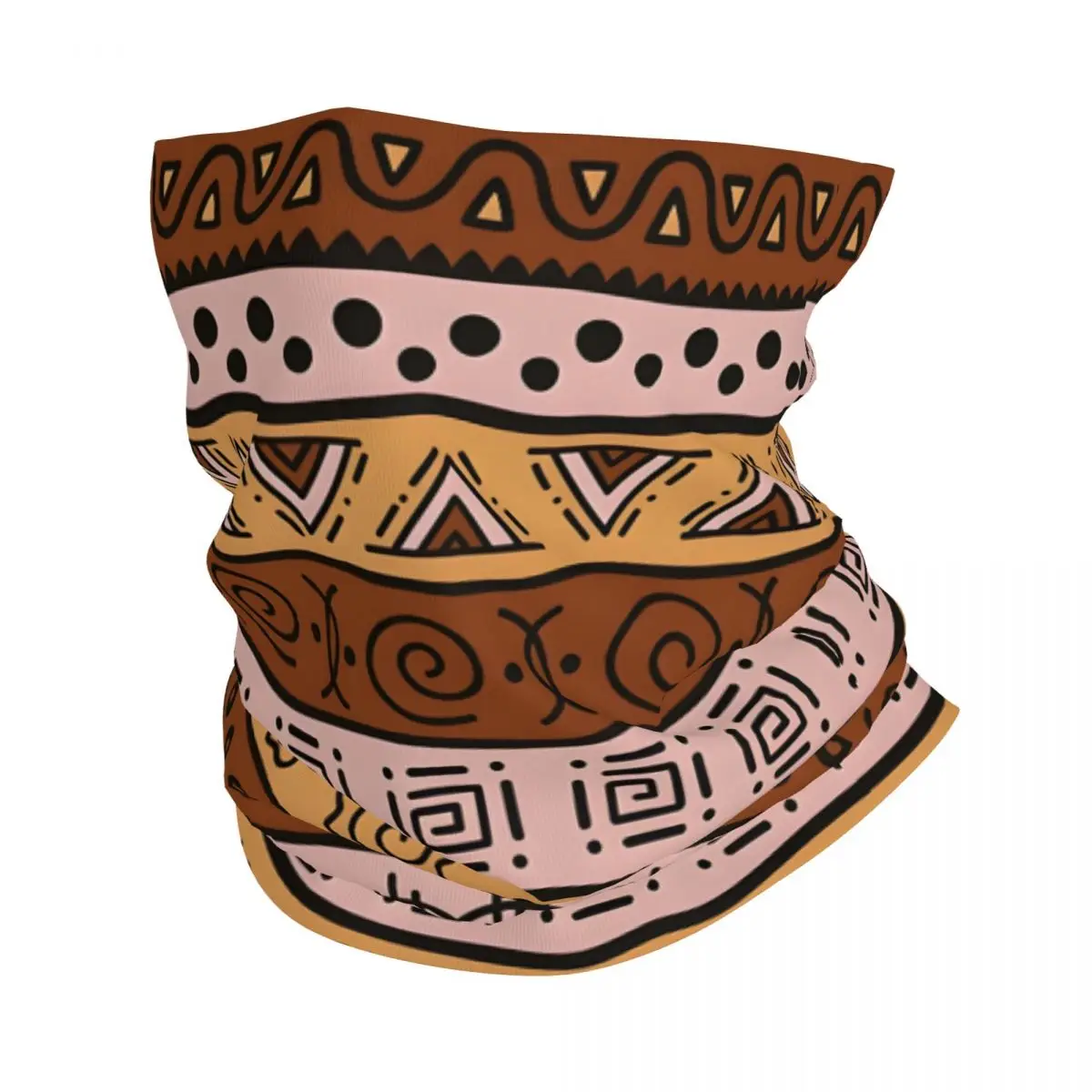 African Tribal Pattern Thin Wrap Scarf Bandana Neck Gaiter Face Cover Headband