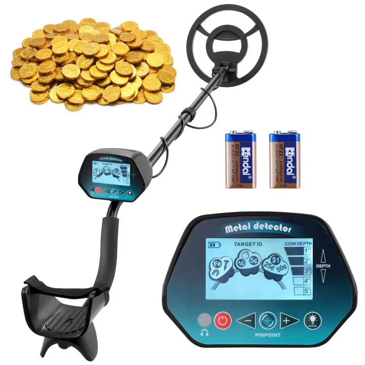 High-precision Metal Detector Light Metal Detector Waterproof Coil Adjustable Rod Metal Detector Professional 3 Modes