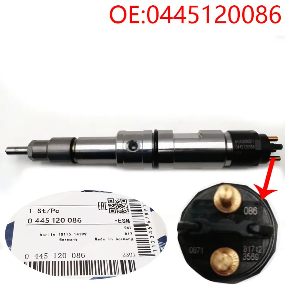 

0445120086 common rail fuel injector assembly suitable for Shaanxi Weichai WP10 four valve 0 445 120 086