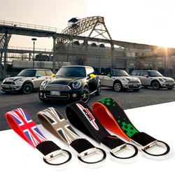 Union Jack Car Fob Key Ring Pendant Keychain Holder Accessories For Mini Cooper JCW One F54 F55 F56 F60 R55 R56 R60 Countryman