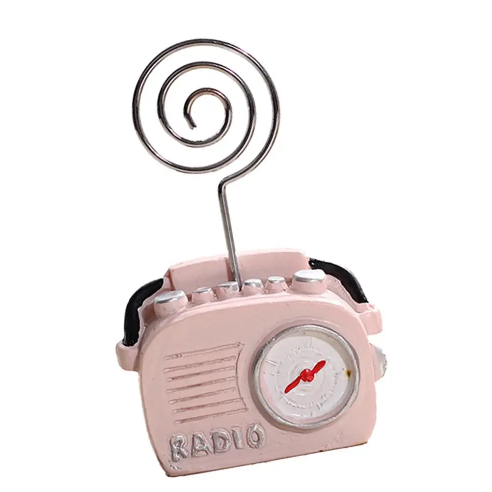 

Memorandum Telephone Radio Photo Clip Retro Decor Desk Holder Resin Office Table Number Holders