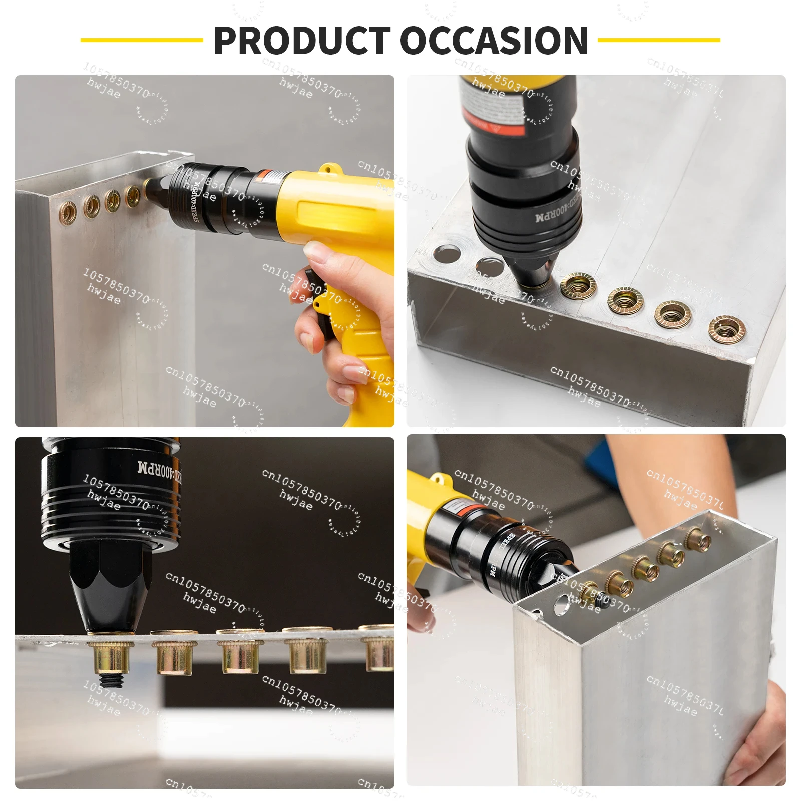Pneumatic Rivet Nut Gun Insert Threaded Pull Setter Riveters Riveting Nuts Rivnut Tool for M3 M4 M5 M6 M8 M10 M12
