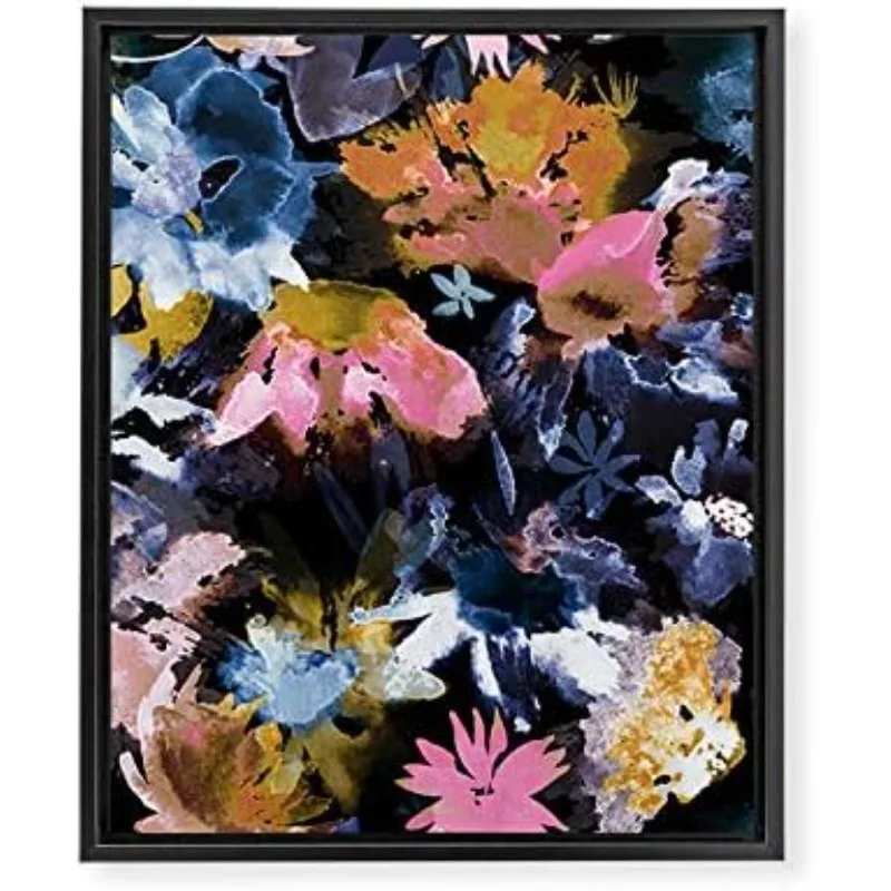 

Ninola Designs Spring Memories Dark Painting Black Framed Art Canvas, 8" x 10"