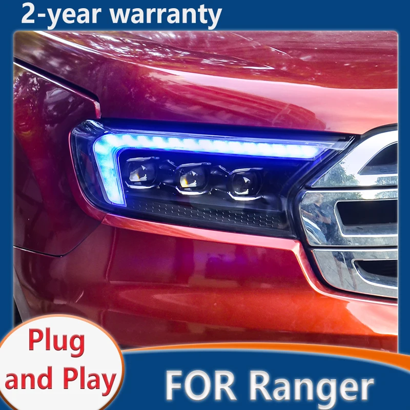 Head Lamp for Ford Ranger Headlights 2016-2021 Everest LED Headlight Endeavor LED Projector Lens DRL Auto Accessories