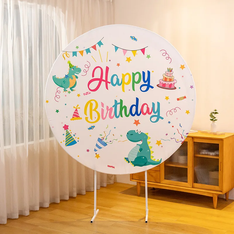 Metal Background Cover Stand Round Heightened Iron Arch Balloon Stand Birthday Party Baby Shower Background Decoration Stand