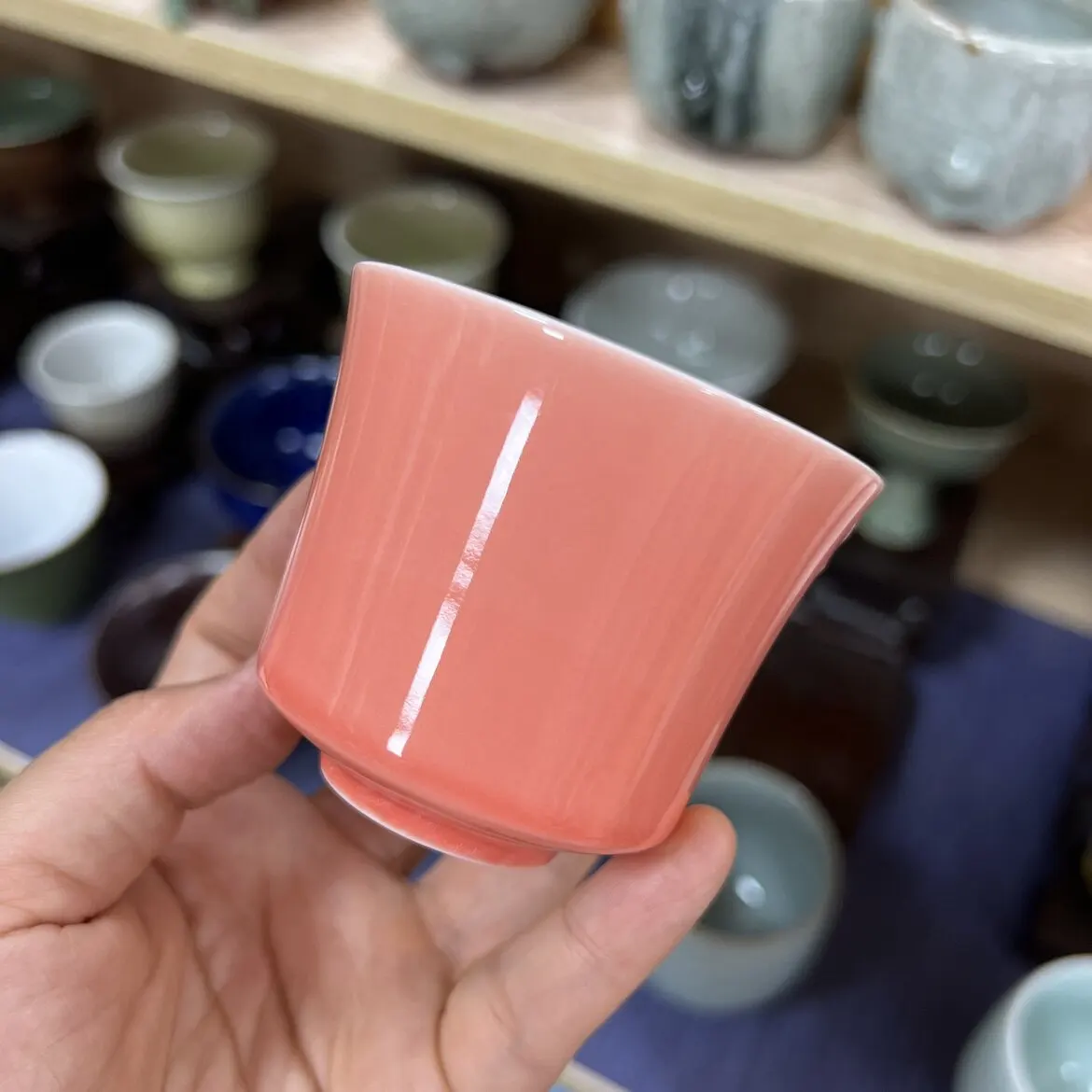 Bamboo Presages Safety Pile of White Flowers Chinese Carving Cup Tea Cup Female Set Cup Single