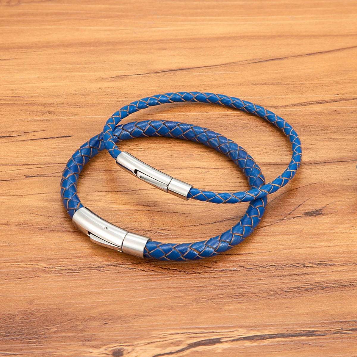 TYO Classical Men Leather Bracelet 3/4/5/6/8mm 3 Colors Trendy Magnetic Clasp Bangle Custom Handmade Accessories Wholesale Gift