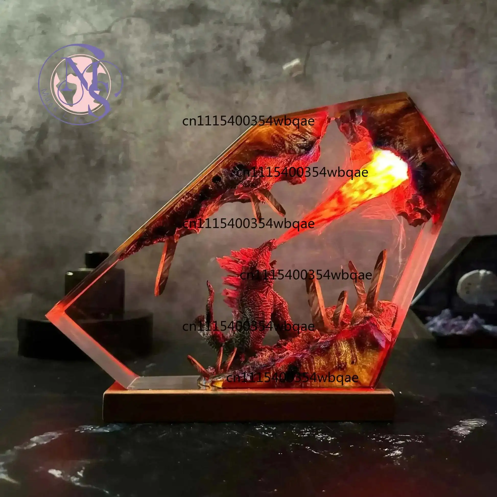ZOCI-FOR Monster Themed Resin Lamp Ornament, Creative Desktop Decor Craft, Birthday Christmas Gift for Boyfriend