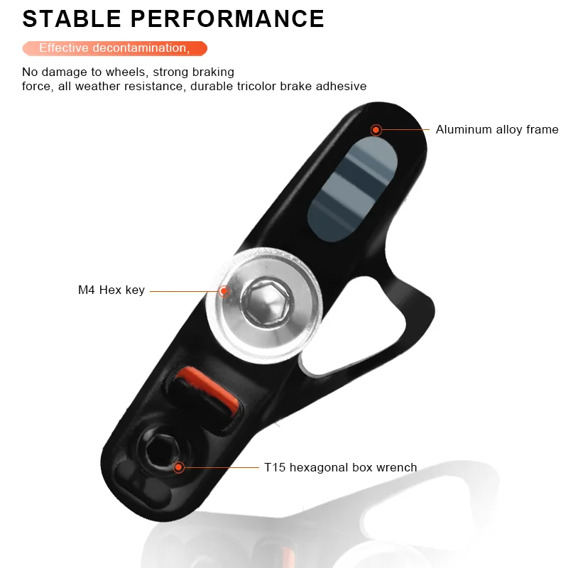 RIDERACE Rennrad Bremsbeläge Für Felge C Bremse CNC Fahrrad Bremsen V-Brake Halter Schuhe Gummi Block Langlebig Radfahren zubehör – Detail 6
