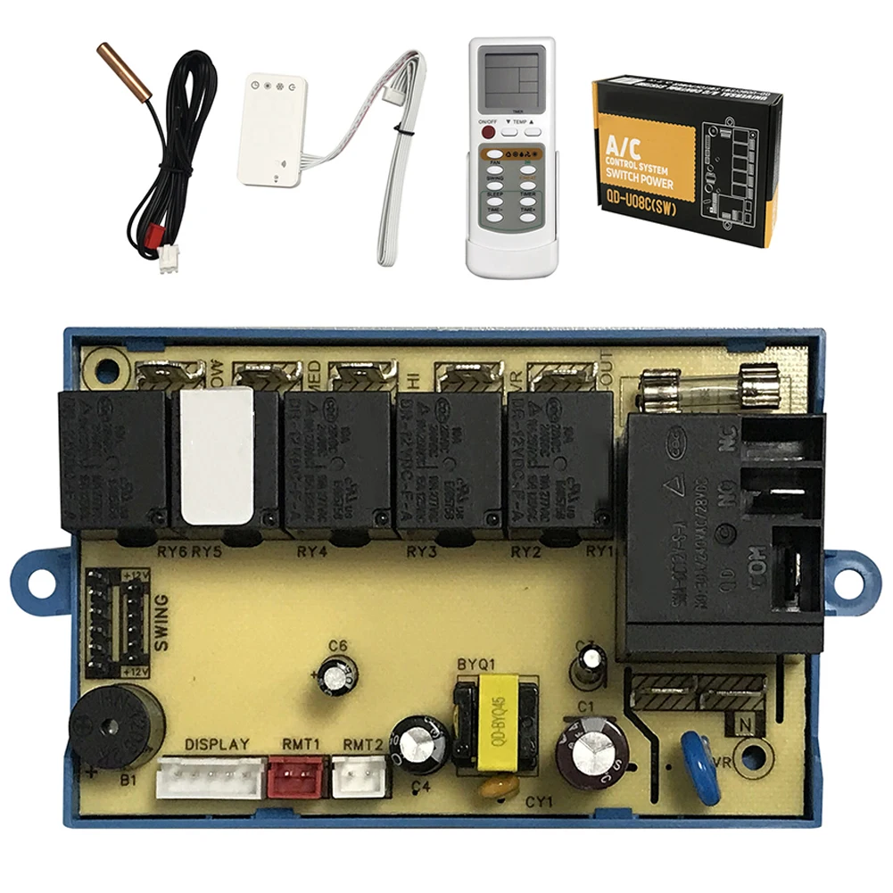 

AC Control Panel Set with System Board and Accessories for Replacement and Enhanced Air Conditioning Functionality