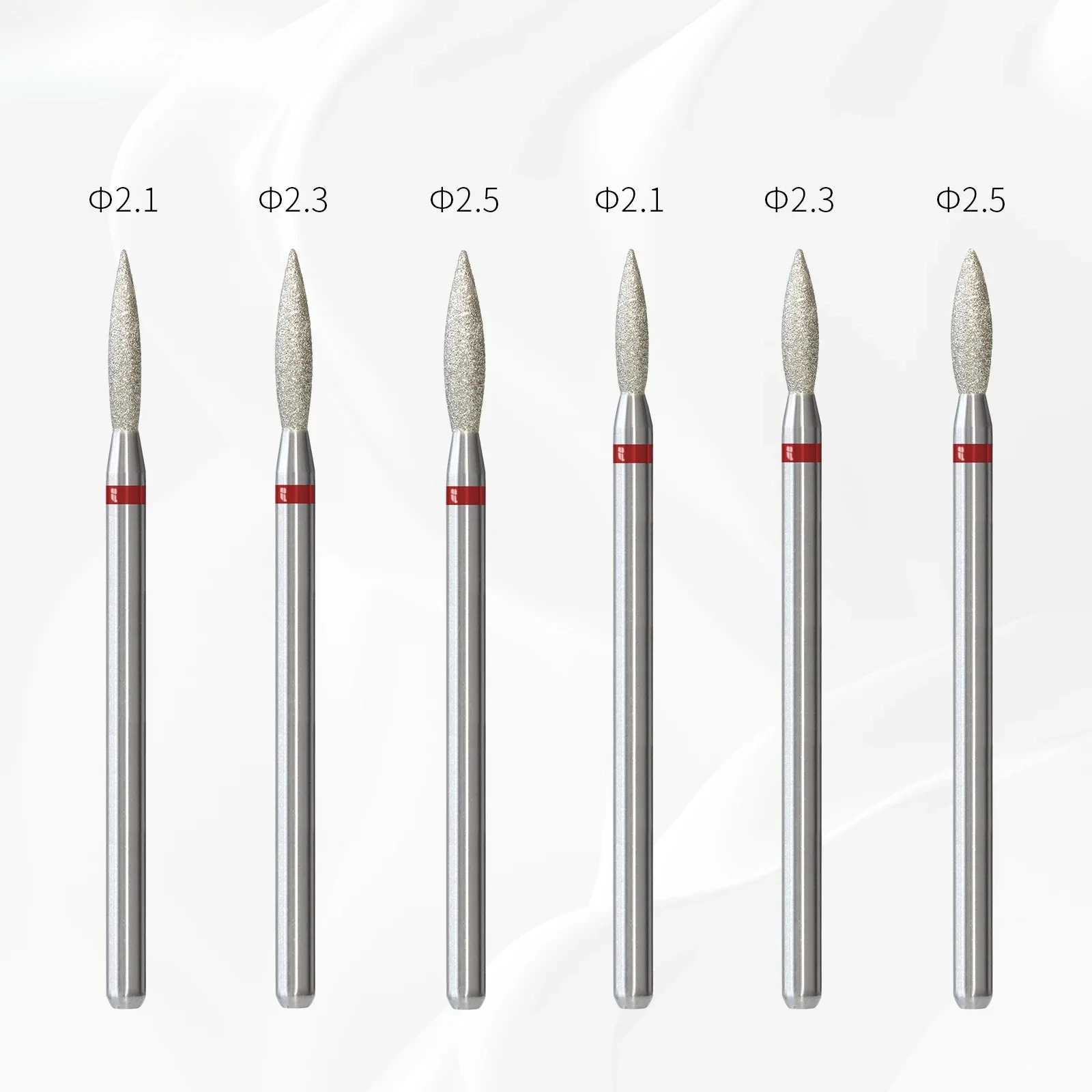 

Flame Diamond Nail Drill Bits Professional Cuticle Remover for Dead Skin Cleaning Salon & Home Use Manicure Prep Tools