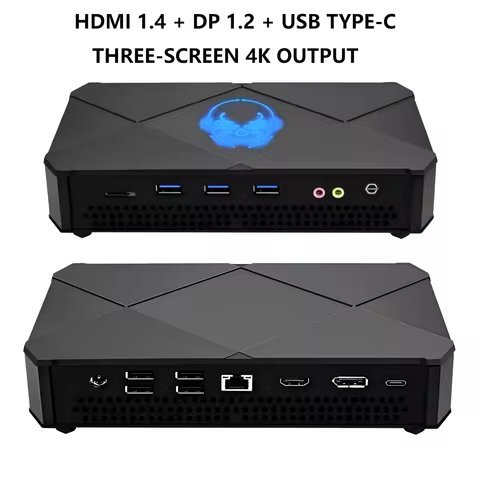 Office Gaming Desktop Mini PC Core i9 9880H i7 9750H 8750H HD DP Type-C 4K Displays 16G DDR4 2xM.2 SSD Win10 Linux Mini Computer