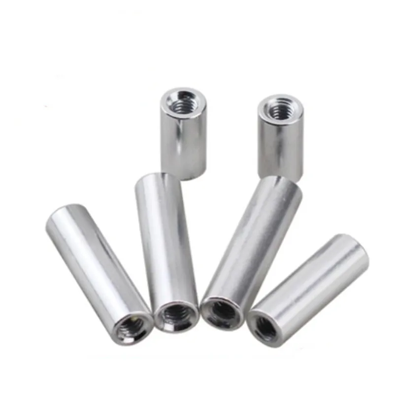 2pcs-10pcs aluminum standoff m2 m2.5 m3 M4 M5 m6 M8 M10 length 5mm to 100mm round Aluminum spacer stud rods For RC Multirotors