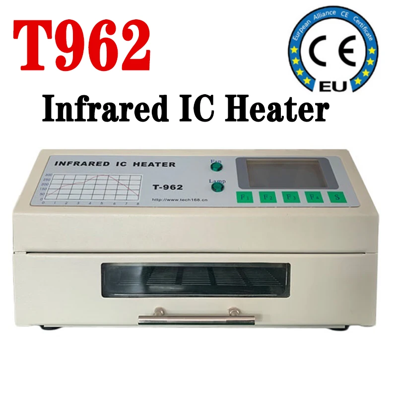 

Зона сварки 180x235 мм Инфракрасный нагреватель IC 110 В/220 В T-962 Паяльная станция для оплавления припоя BGA SMD SMT с дымовым каналом
