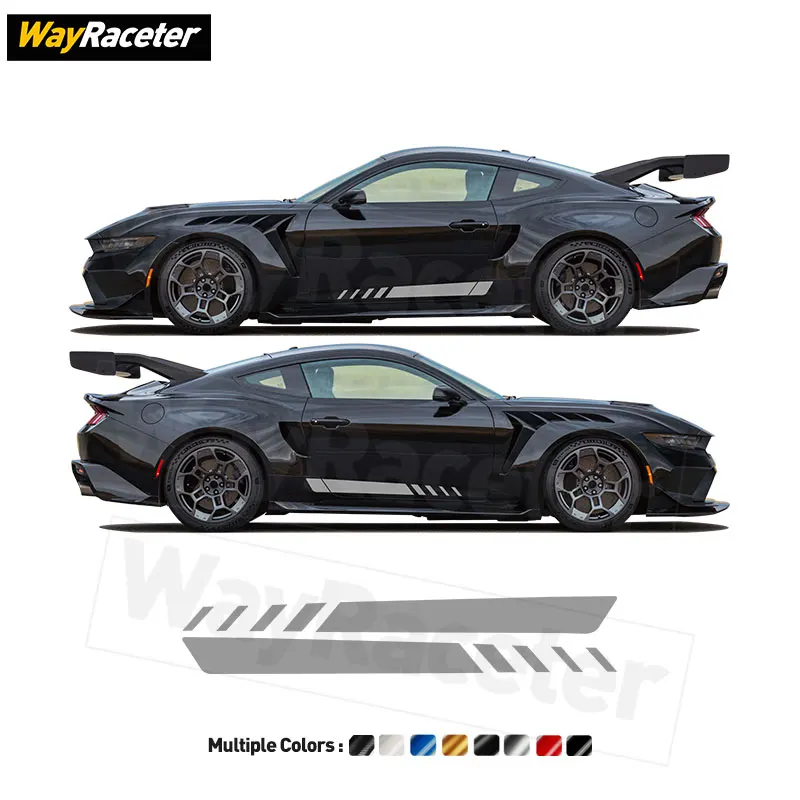 Edition RTR Car Door Side Stripes Sticker Rocket Panel Carbon Fiber Vinyl Decal For Ford Mustang 2024 2025 2026 Dark Horse S650