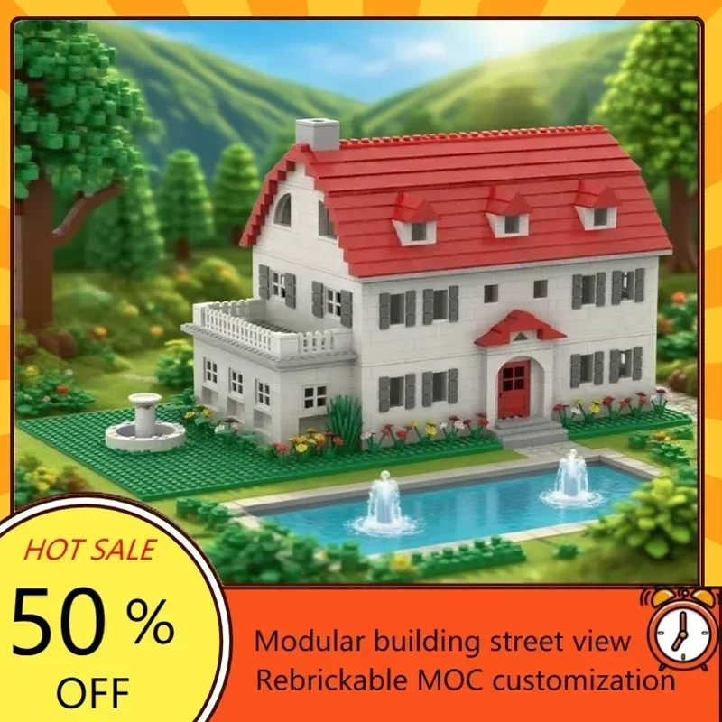 Custom 2135PCS Amityville Horror House MOC Street View Model Architecture DIY Educational Building Puzzle Adults Toy Gift