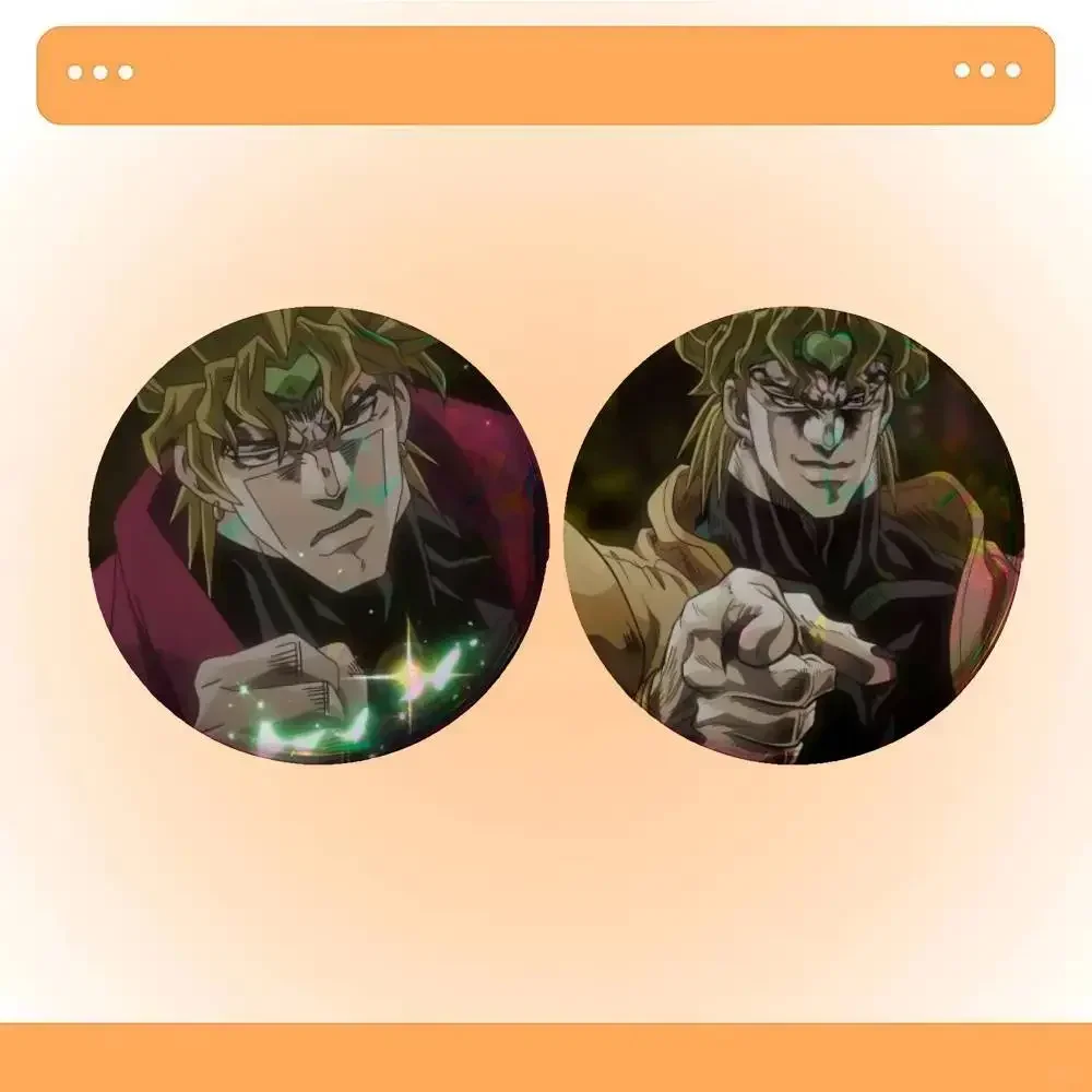 Anime JoJo's Bizarre Adventure Dio Brando  Badges 25 32 44 58 75 mm Round Cosplay Pin Bag Decor Fans Collect Brooch Souvenir