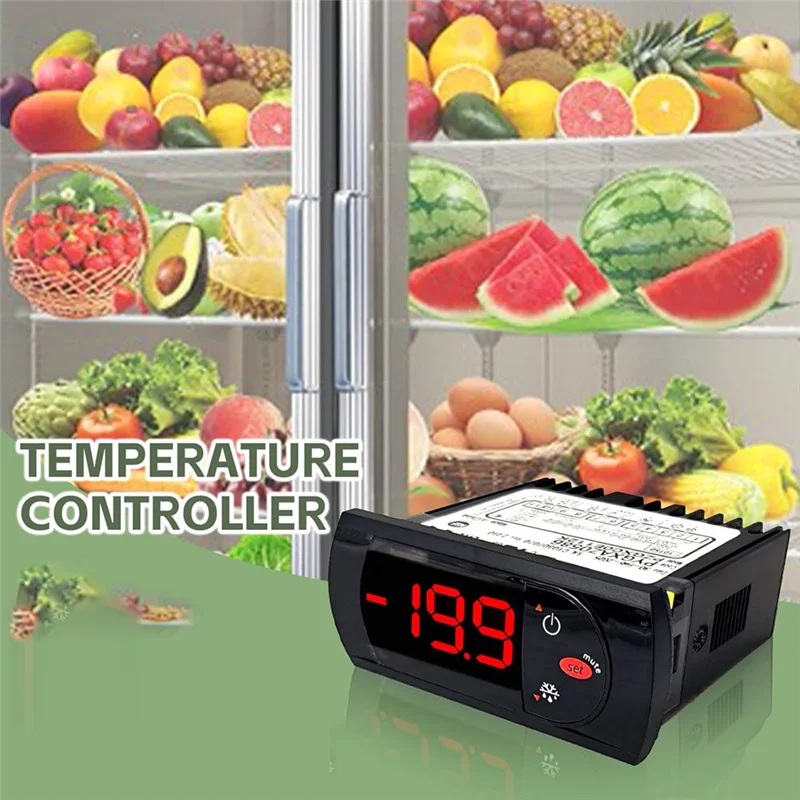 112K Digit Temperature Control Thermostat Fits for Carel/Main Street Equipment Includes 115V Temperature Sensor Prob