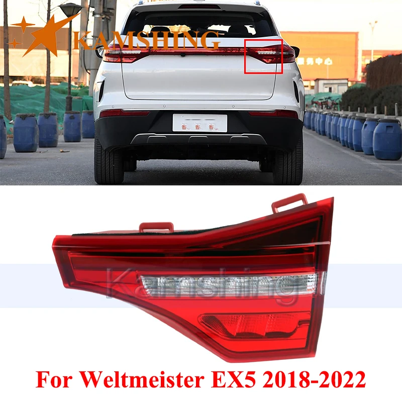 

CAPQX Rear Bumper Taillight For Weltmeister EX5 2018-2022 Inner Tail Light Taillamp Rear Brake Lamp Stop Light