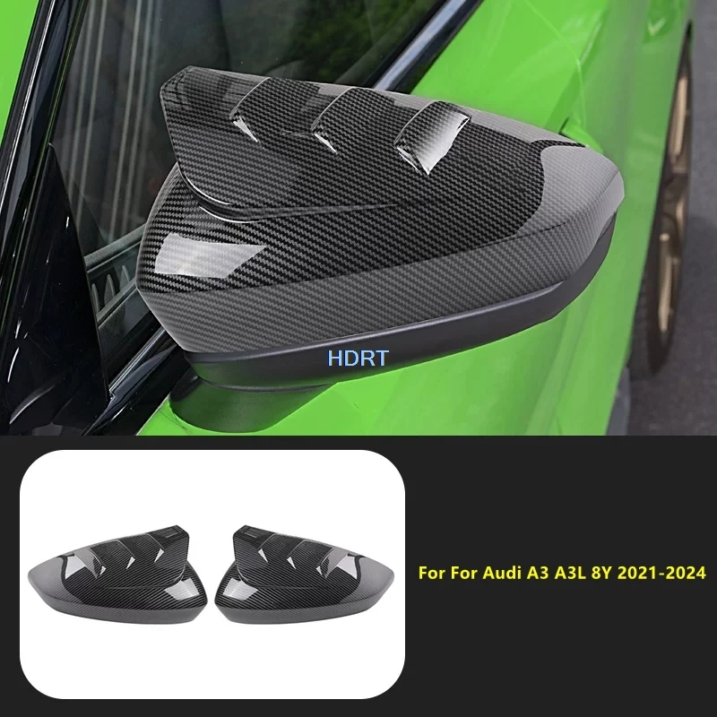 

Car Style Rear View Mirror Shell Side Reverse Mirror Cover Kit Protector Decoration Accessories For For Audi A3 A3L 8Y 2021-2024