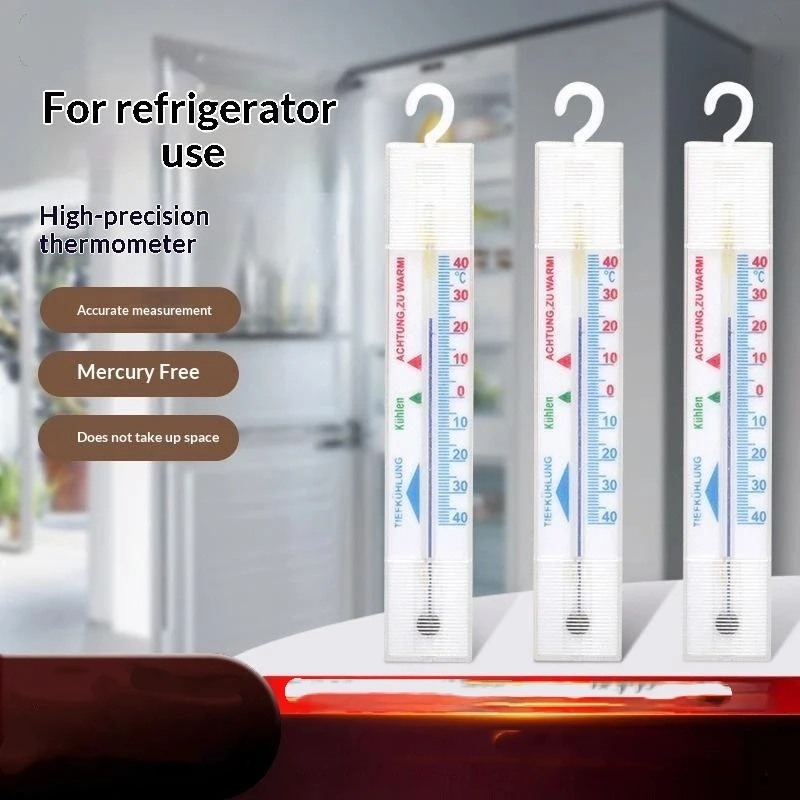 M6CB 1Pieces Plastic Fridge Thermometers With Hook Plastic Thermometers Suitable For Accurate Temperature Monitoring【Homeclub】