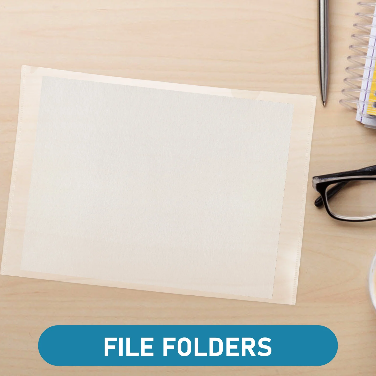 Soporte de papel transparente A4 para estudio de oficina, carpeta de documentos portátil, bolsa de archivo, sello de tres lados, Material Pp ligero, 10 Uds.