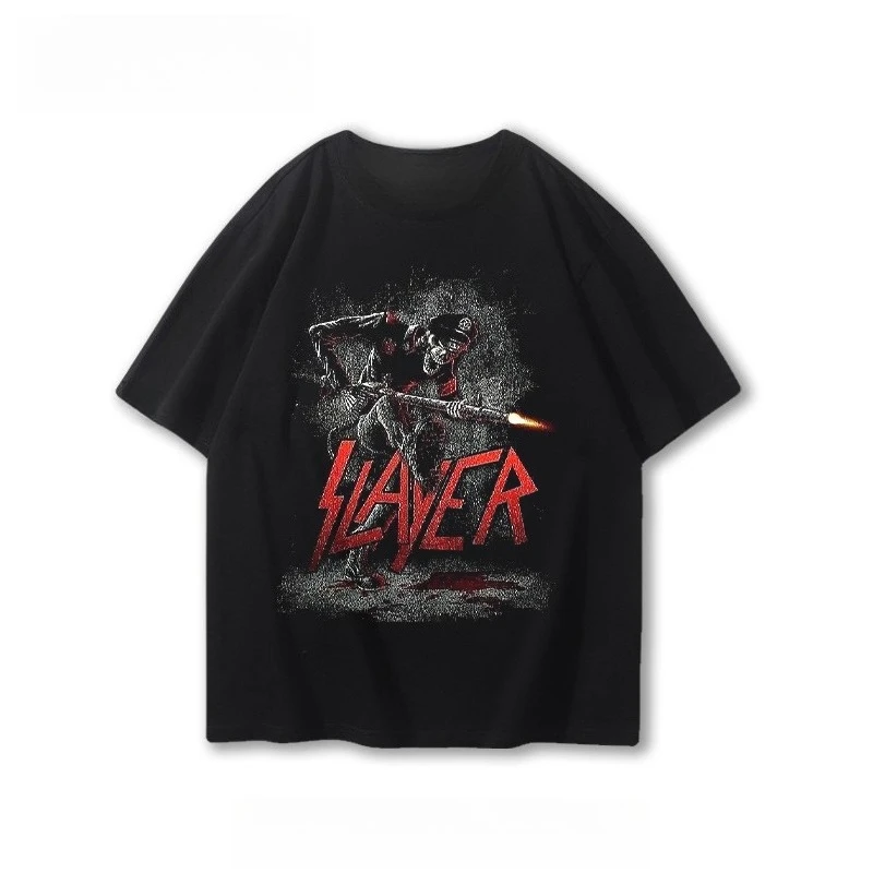 القاتل الفرقة الطرفية تي شيرتات قصيرة الاكمام للرجال والأطفال ثلاثية الأبعاد البوليستر تورنت المعادن روك ستريت عادية كم قصير