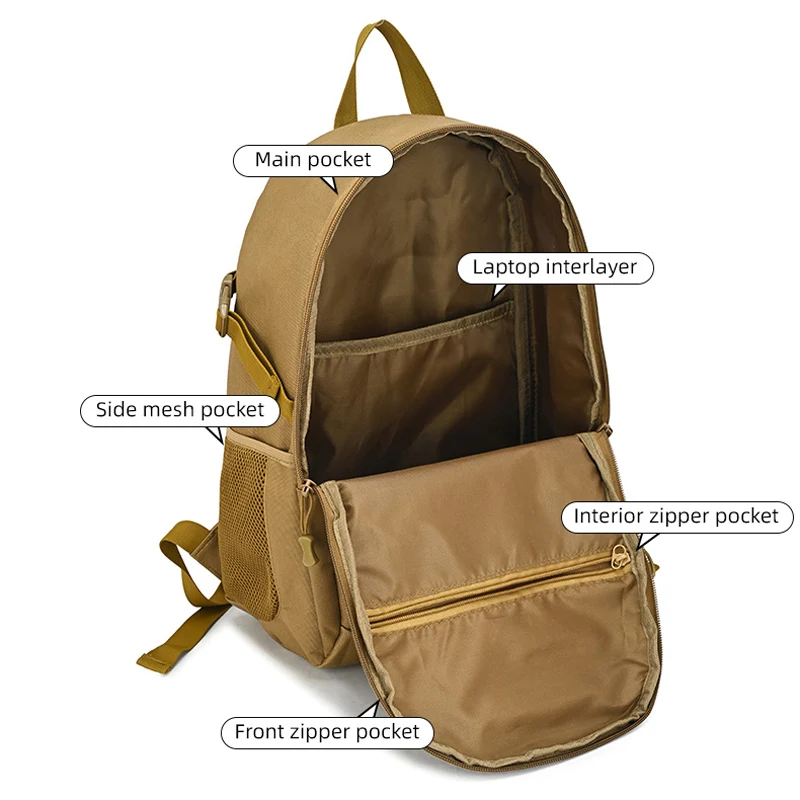 10L 20L Men Travel Backpack Tactical  Bag Outdoor School Shoulder Bag Molle Daily Pack Mini Small Camping Hiking Rucksack Pack