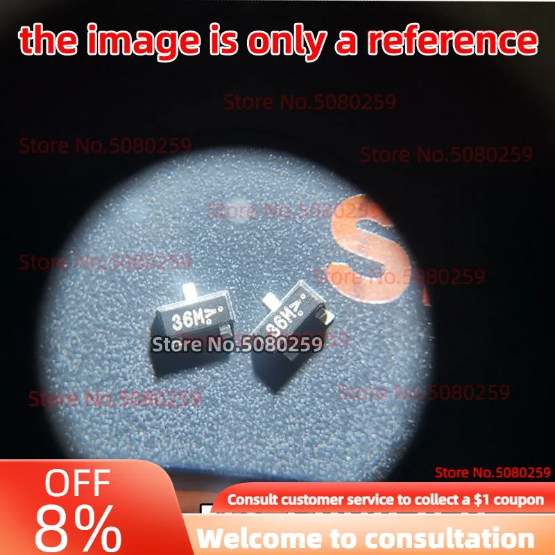 200/100 قطعة 100% جديد SM36T1G SM36-TP SM36.TCT SM36-02HTG SOT23 RCLAMP2402B.TCT