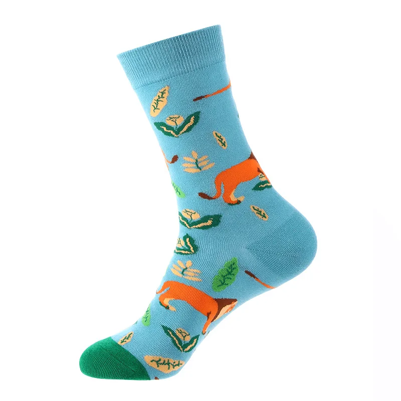 Chaussettes colorées pour femmes, animal mignon, vache, girafe, bas de discussion, fleur de dessin animé, irritation, bonbons créatifs, chaussettes drôles, mode