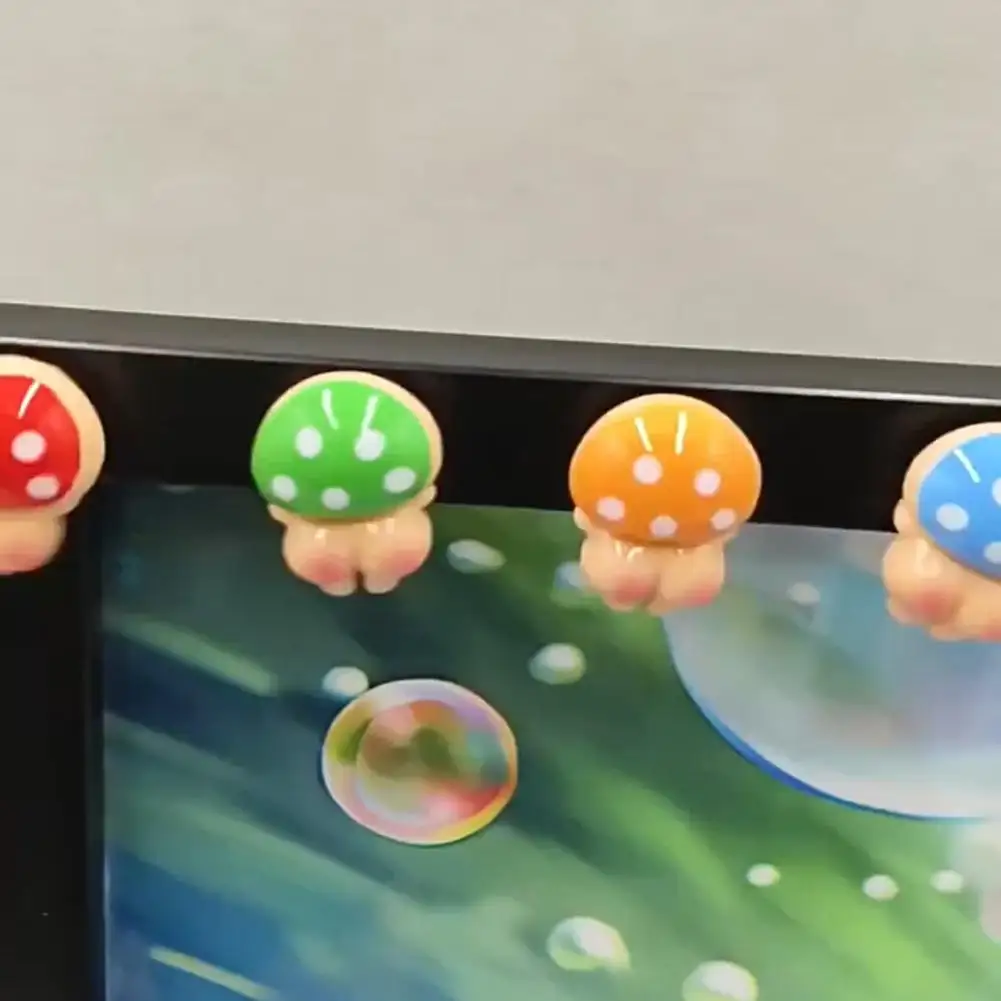 Car Screen Ornament Cute Mushroom Butt Dashboard Decor Bobblehead Funny Interior Styling Accessories for Auto Monitor