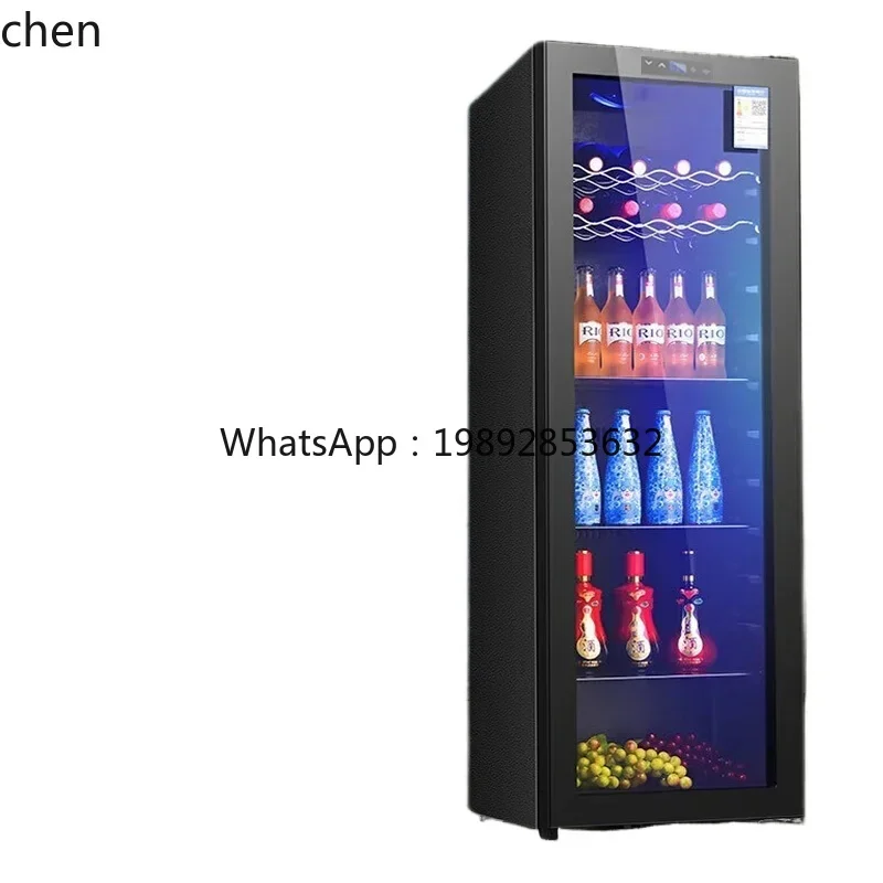 BG. Oaks Ice Bar Small Office Living Room Refrigerated Fresh-keeping Cabinet Tea Wine Cabinet Beverage Transparent Refrigerator