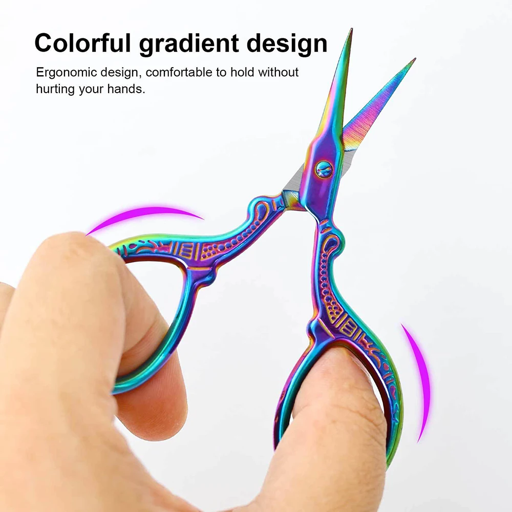 Nożyczki do manicure, uniwersalne, ze stali nierdzewnej, do skórek, pedicure, zestaw do pielęgnacji urody, do paznokci, brwi, usuwania suchej skóry, zakrzywione ostrze.