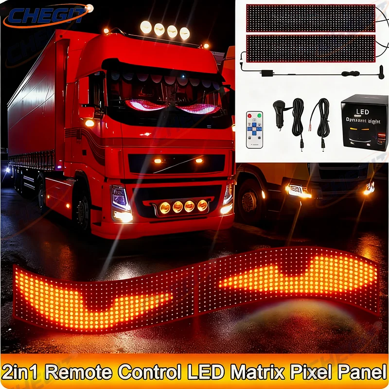 Painel de pixel de matriz led programável, faça você mesmo, luz noturna flexível para loja de carros, hotel, bar, caminhão, olho, bluetooth, controle por aplicativo