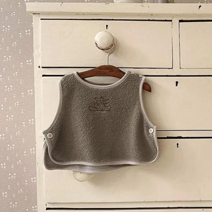 2024 Winter New Baby Sleeveless Warm Vest Infant Girl Fashion Bear Embroidery Vest Boys Cotton Casual Vest Tops Baby Clothes