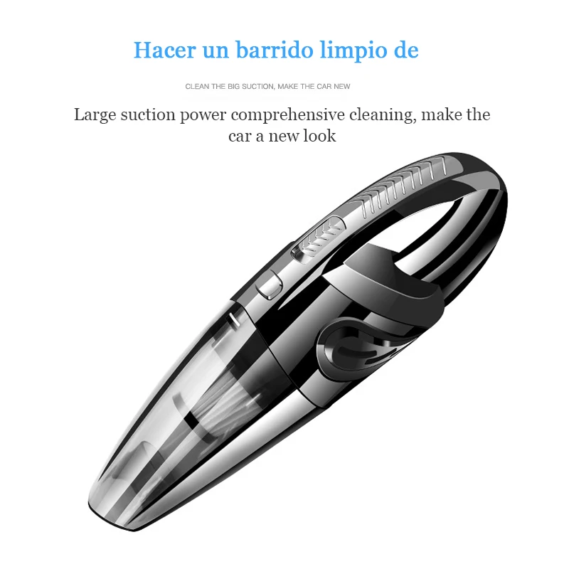 Aspirador de Mano Inalámbrico Potente Succión Ciclónica Portátil Recargable Carga Rápida Para Pelo De Mascota En Casa