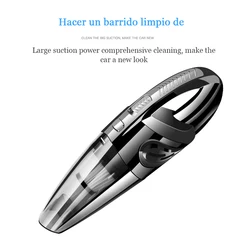 Aspirador de Mano Inalámbrico Potente Succión Ciclónica Portátil Recargable Carga Rápida Para Pelo De Mascota En Casa
