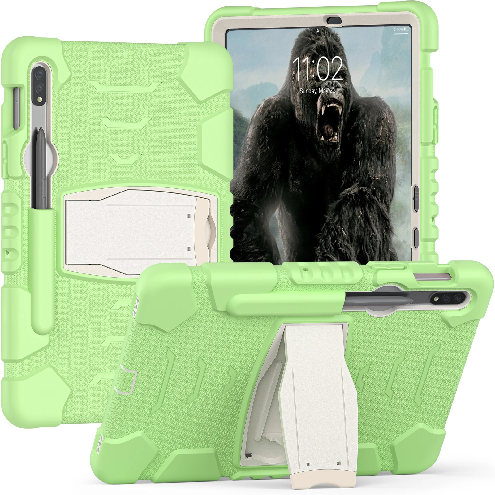 Stand Case For Samsung Galaxy Tab S8 S7 SM-X700 X706 T870 T875 11 inch Heavy Duty Anti-Slip Cover For S6 10.5 inch SM-T860 T865