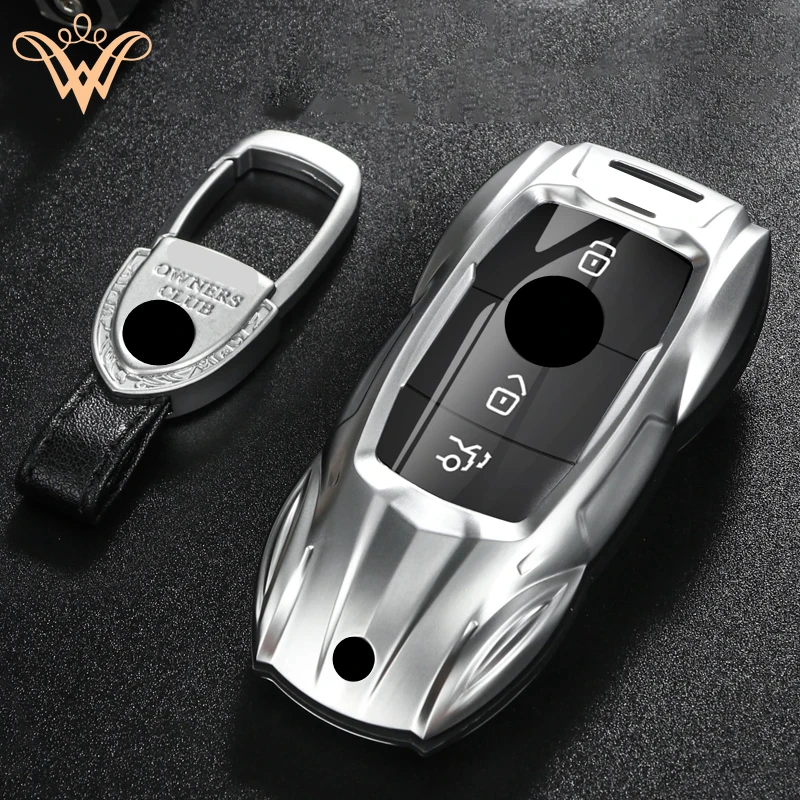 

Metal Car Remote Key Cover Case Holder Shell Fob For Mercedes Benz CLA CLS GLC300 GLE GLS A B C E Class W205 W213 W222 W177 AMG