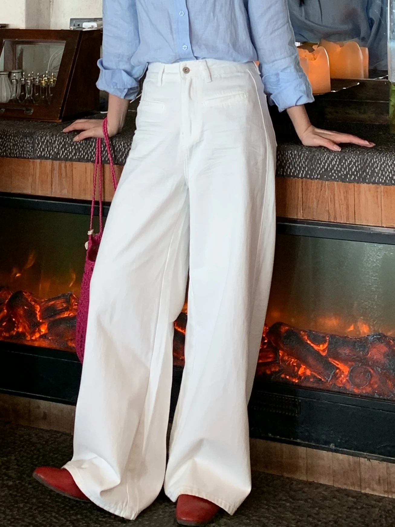 

ZHISILAO New White Baggy Jeans Women Loose Wide Leg Floor Length Denim Pants Streetwear Spring Summer 2025