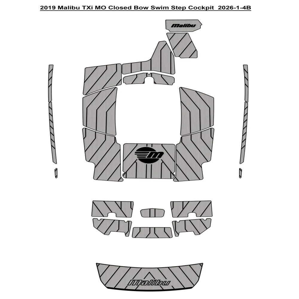 

2019 Malibu TXi MO Closed Bow Swim Platform Cockpit Pad Boat EVA Foam Teak Floor Mat SeaDek Style Self Adhesive