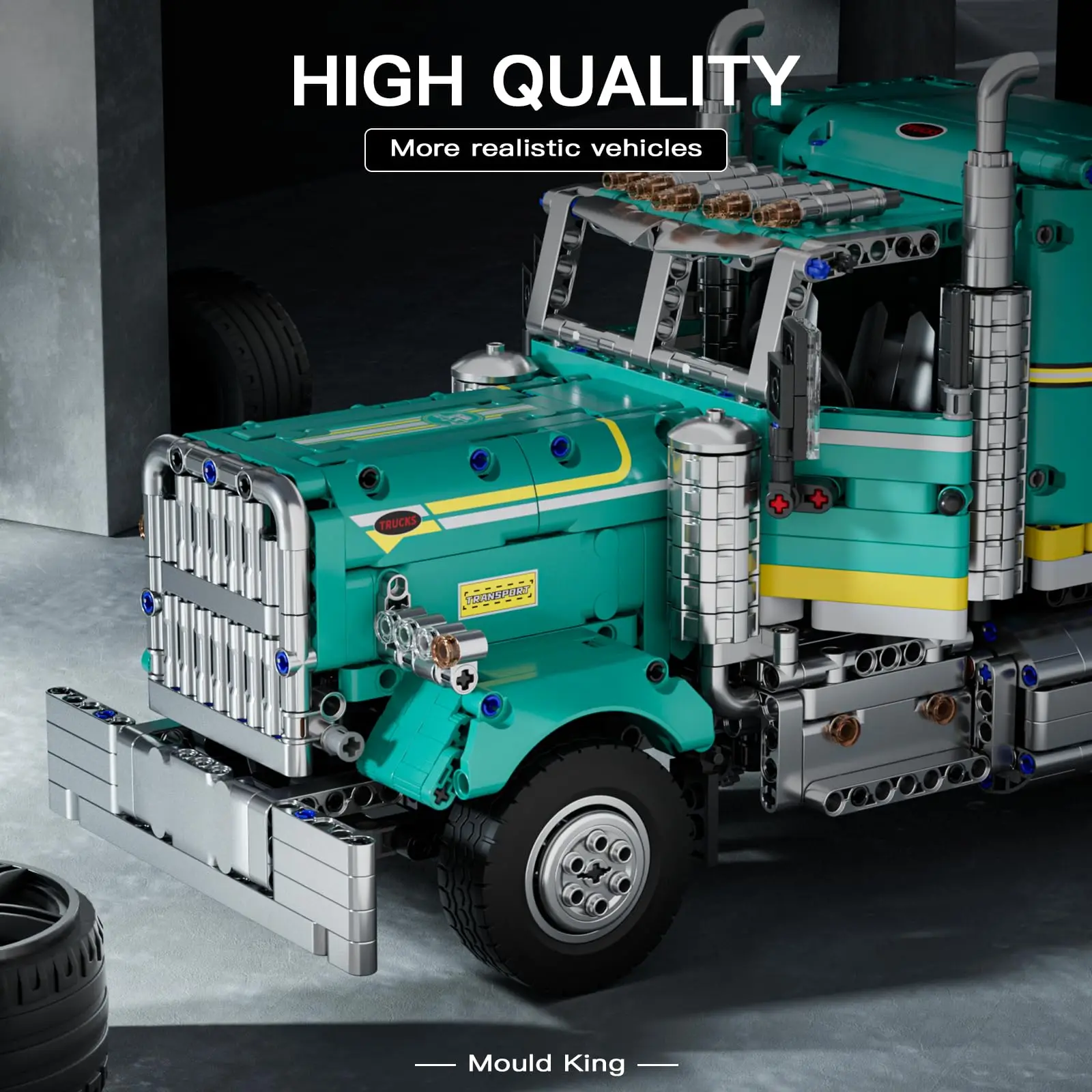 قالب الملك 13201 ألعاب السيارات التقنية RC شاحنة أمريكية بنة بمحركات الهندسة شاحنة الطوب مجموعة أطفال هدية الكريسماس #3